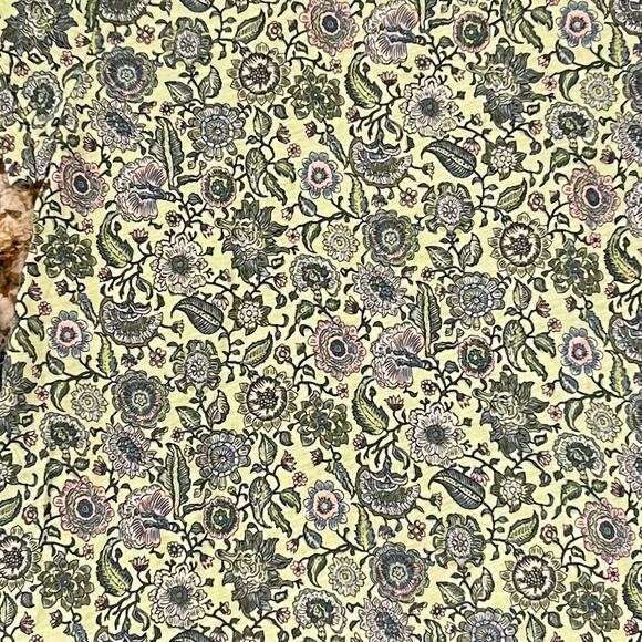 NWT LOFT Green Floral Short Sleeve Cotton Crewneck Tee - SIZE XS - Picture 8 of 10